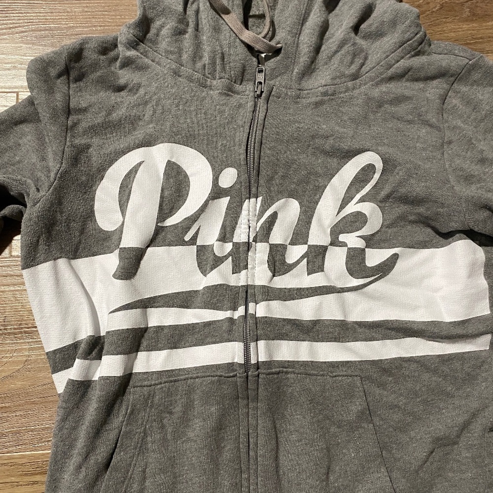PINK brand gray hoodie